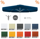 Doppler Gastro Marktschirm TELESTAR / BRAUMEISTER 500cm Teleskop mit Volant